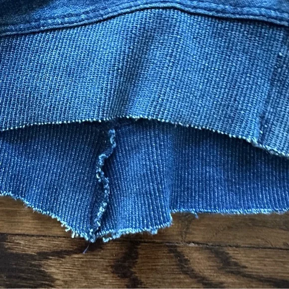 For Cynthia Blue Hooded Cotton Terry zip up sweater boho Tunic Jacket - Picture 5 of 11